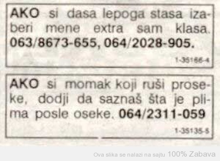 Oglasi ljubavni ZAGREB